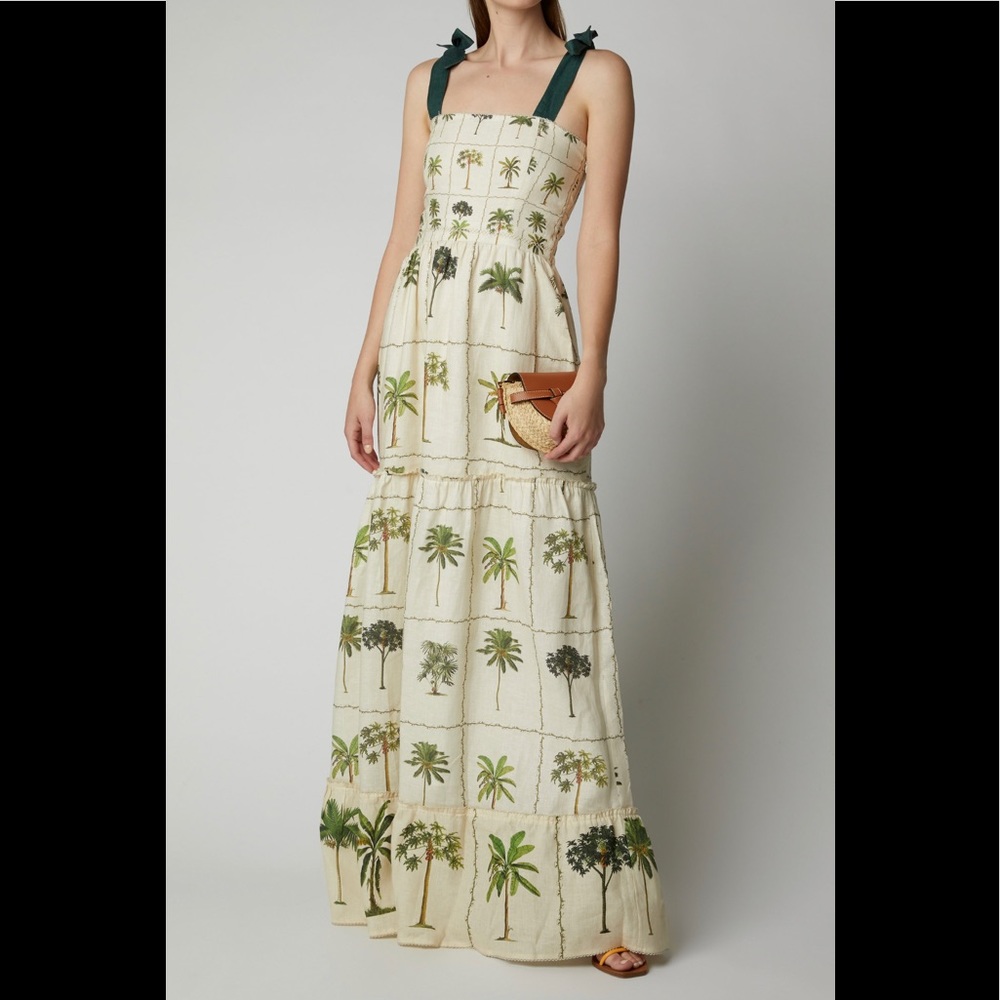 NWT Agua Bendita, Herbarium Floral-Print Dress